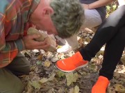 Ronja and Lucy dominate slaves outdoor