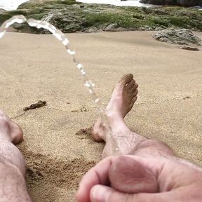 Self pee at the beach