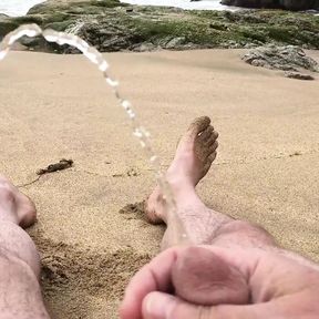 Self pee at the beach