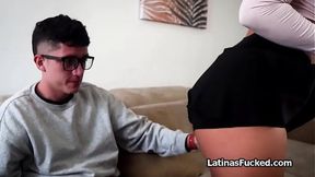Busty thick Latina needs that dick now to suck and ride