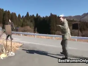 Steamy Japanese Threesome Action Behind Transparent Walls