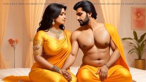 Hot indian housewife excited for sex with office boss
