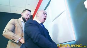 ”New workmate Alan Vicenzo offered his anus to get fucked by Sir Peter”