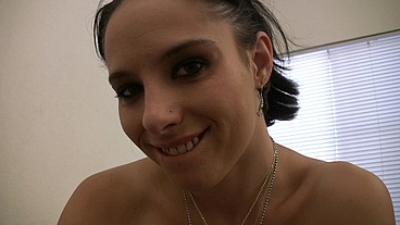 Purefilmstv - Shy brunette makes a mouthpiece while trying to get a job
