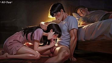 In front of my elder brother'_s prese, My sister-in-law actually did such a thing to me.This is just too exciting.. AI-generated