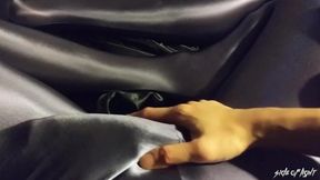 Playing with Huge Cock in Shiny Zentai Pants