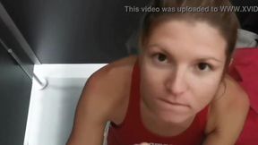 Risky Fuck in the Toilet