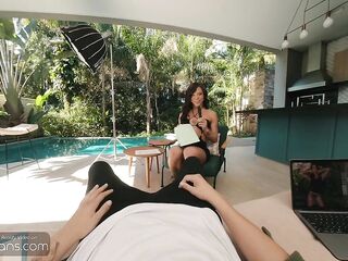 VRB Trans: Marvelous T-girl Model Sophia Montesino Screws Anally In Her 1st Interview pt.two