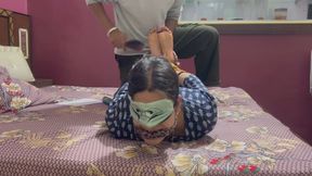 Blindfolded & Tied – beautiful Indian Girl’s Ticklish Torment | Helpless Indian Girl Endures Relentless Foot Tickling | Chetnamit