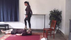 Jenna tramples the slave's face thoroughly again Boot A mp4