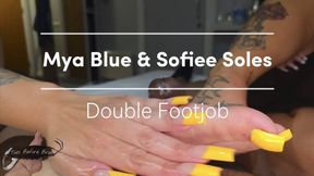 Mya Blue Sofiee Soles Double Footjob
