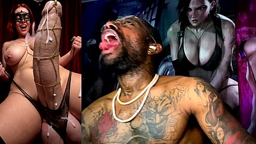 Huge Thicc Pierced Transgender Girl Cock Cumming All Over The Place, AI Generated