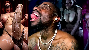 Huge Thicc Pierced Transgender Girl Cock Cumming All Over The Place, AI Generated