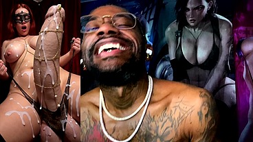Huge Thicc Pierced Transgender Girl Cock Cumming All Over The Place, AI Generated