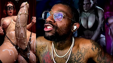 Huge Thicc Pierced Transgender Girl Cock Cumming All Over The Place, AI Generated