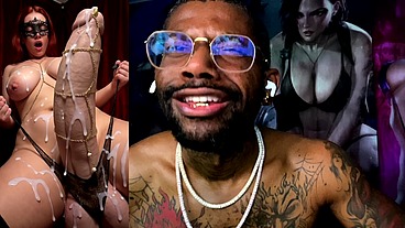 Huge Thicc Pierced Transgender Girl Cock Cumming All Over The Place, AI Generated