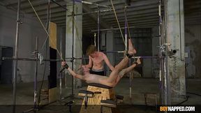 Kinky Leo Ocean restrains submissive blond twink Sky Heet