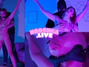 BONDAGE BDSM - Petite Alt française gicle attachée par son Dom