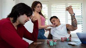 Curly-haired model Leana Lovings rammed in her lovely poses
