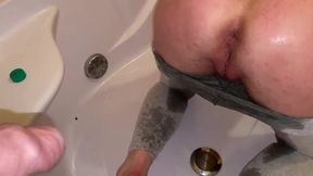 Wetting my Leggins and He Pee on My Ass and next Asshole