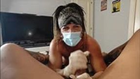 Destroying his cock with an incredible and hard handjob