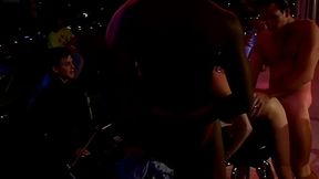 Busty blonde MILF Crystal Wilder gangbanged in the club