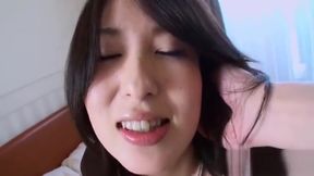 Busty Japa babe&#039;s bushy surprise in DIY fuckfest