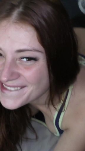 Fucked a Red-haired MILF at Home and Gave Her Balls in Her Mouth