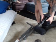 Giant handmade dildo makes this perfect asshole drip nonstop as he takes it deep up his fuckhole