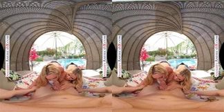 Sexy blonde Slimthick Vic and her horny Australian friend Charlie Forde want to have a threesome