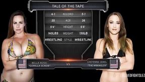 Evolved Fights Lez featuring Cheyenne Jewel and Bella Rossi's bella rossi dirt