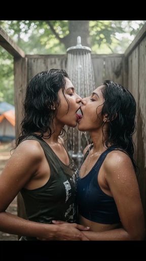 Topless lesbians enjoy each other's company