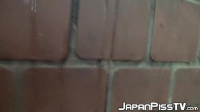 Naughty&#x1F608; Asian girl caught peeing outside without a care