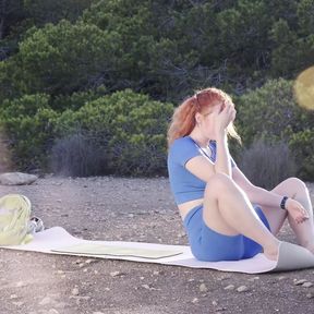 Outdoor Forest Yoga with Happy Baby Pose!