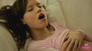 Lynn Strips Naked And Rams A Glass Dildo Deep In Her Dripping Cunt!