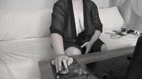 Cheating on my husband on webcam with a stranger. Mature milf with big natural tits.