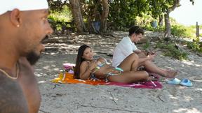 Brandy Salazar and Dickdealer Don Enjoy an Anal Adventure on the Beach