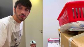 middle eastern big dick blowjob in a locker room