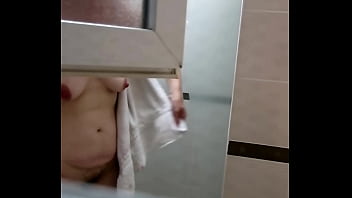 Wet and steamy shower leads to neighborly peep show