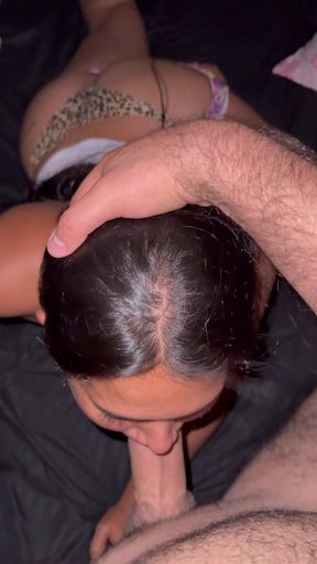 My Horny Stepmother Wakes Me up with an Exquisite Blowjob with Lots of Saliva