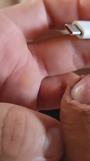 Homemade Stimulator Shoots Electric Shock in the Glans.