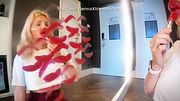 KISS, KISS, KISS! Mirror Kissing with world biggest Lips