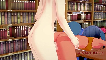 BNA Hentai - Michiru Kagemori is Fucked in the library - Anime Manga Japanese Cartoon Yiff 3D