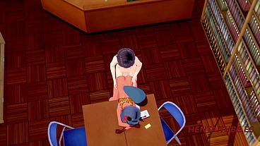 BNA Hentai - Michiru Kagemori is Fucked in the library - Anime Manga Japanese Cartoon Yiff 3D