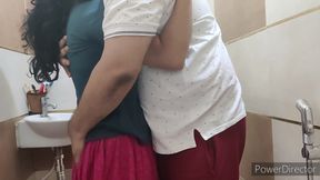 Flexible mallu maid being filmed and fucked by master in bathroom