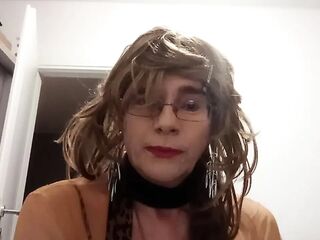 Shemale mother I'd like to fuck shows off and performs striptease in her fresh underware and spruce sandals