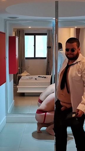 Motel Domination: Jobber Was Submissive to the Cop