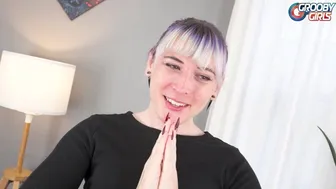 Blonde Tgirl with Pink Nipples Toys Her Tight Pink Asshole