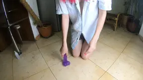 College Cutie Fucks a New Dildo After Class