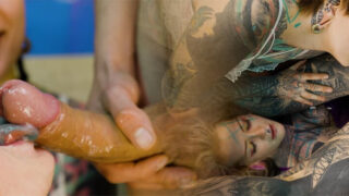 минет, конкур, үштік, бет, жарық – лесбиянкалар Анускатз және Лили Лу Паракоз есінен аузына мүше алып жатыр